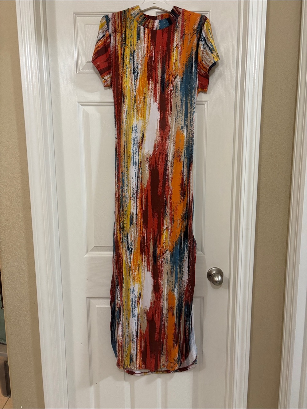 Multicolor Brushstroke Maxi Dress - Women
